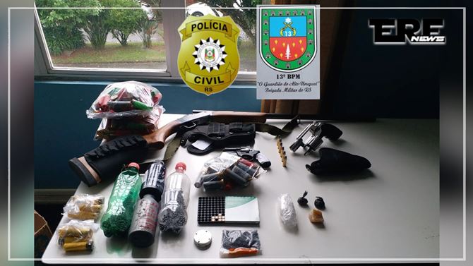 Ação conjunta Brigada Militar e Polícia Civil - FONTE: Erechim 11ª DPRI: POLÍCIA CIVIL