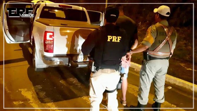 Homem é preso com caminhonete com placas clonadas em Erechim - FONTE E FOTO: Agência PRF 