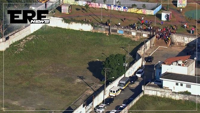Imagem mostra local onde garoto foi atacado por cães — Foto: Reprodução/ TV Globo