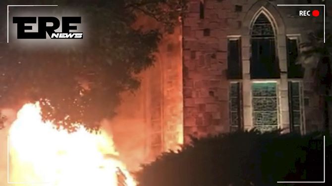 Queima de fogos causa incêndio em Depósito na Igreja Matriz de Canela.